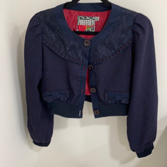 Forever21 Twist 🌹- blue and red jacket - Picture 1 of 11